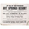 Image 1 : New Mexico Hot Springs Resort Advertisement [156362]