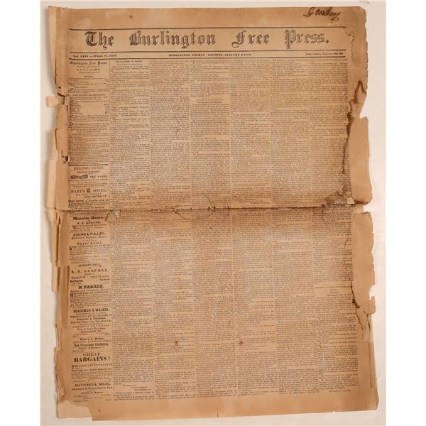 Burlington Free Press 1/9/1852 [108631]