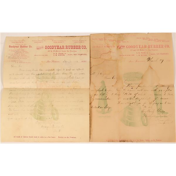 Goodyear Rubber Company Correspondence and Receipts 1880's [108695]