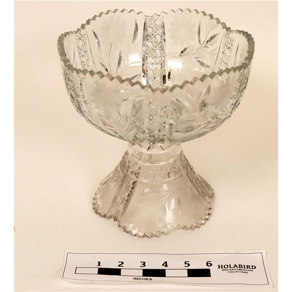 Leaded Crystal Serving Bowl & Pedestal [120918]