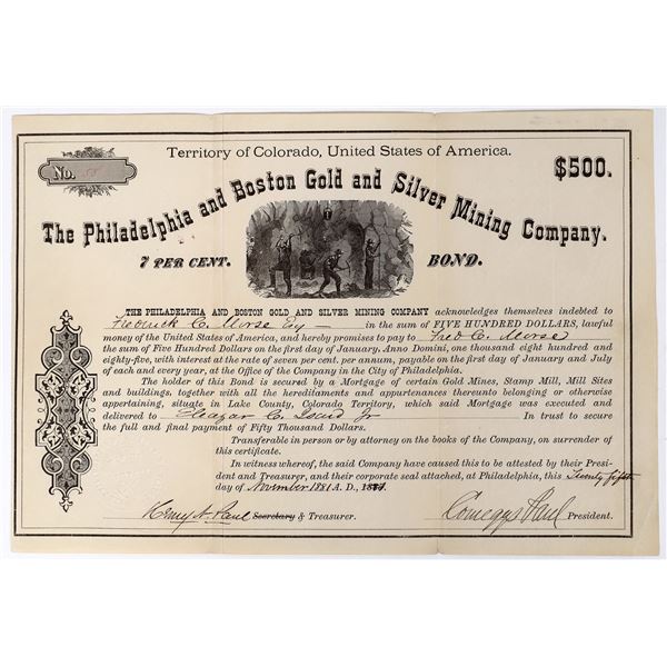 Philadelphia & Boston Gold & Silver Mining Co. Bond [155526]