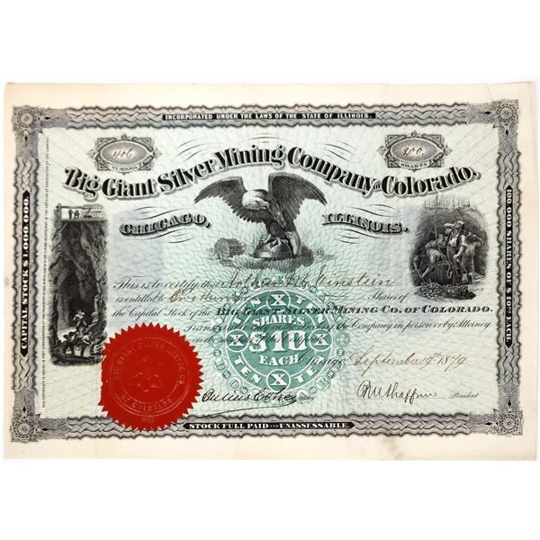 Big Giant Silver Mining Co. of Colorado Stock Certificate [148246]