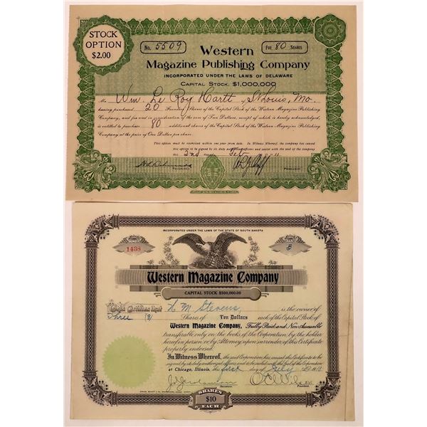 Western Magazine Stock Certificates [126299]