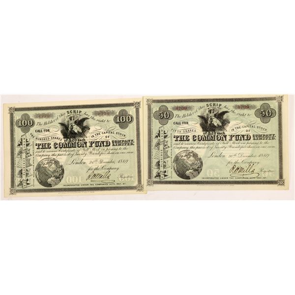 Common Fund Company Stock Certificates [148191]