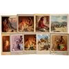 Image 1 : Santa Fe RR Calendar Art -1950-1967 - 9 pcs [126903]