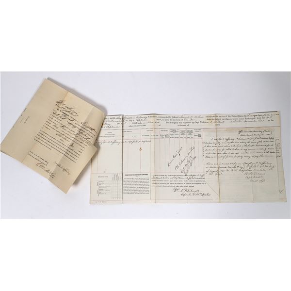 Muster Papers Countersigned by Col. Bonneville 1865 [158369]