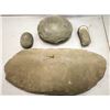 Image 1 : Indian Grinding Rock and Mortar with 2 Grinding Stones [139785]