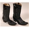 Image 1 : Cowboy Boots, Black Leather, Unbranded [129405]