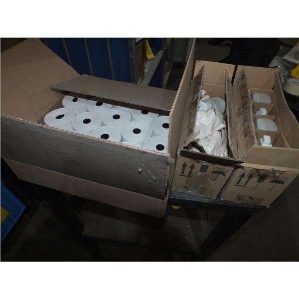 2 Case's Of Cash Register Thermal Paper & Light Bulbs