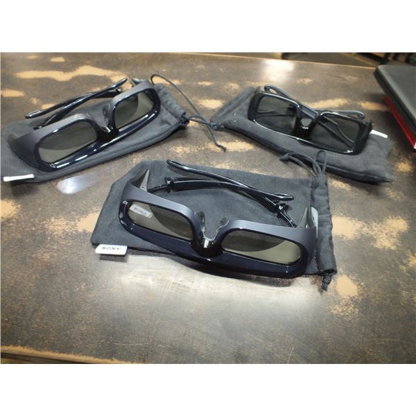 3 Pairs Of Sony 3D Glasses
