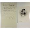 Image 1 : George William Curtis Autographed Handwritten Note, ND (ca.1850s) with engraved portrait