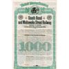 Image 1 : South Bend & Mishawaka Street Railway Co., 1885, $1000 Specimen Bond Rarity