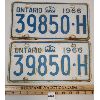 Image 1 : PAIR OF 1966 ONTARIO LICENSE PLATES