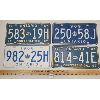 Image 1 : LOT OF 4 - ONTARIO LICENSE PLATES - 1967-1969