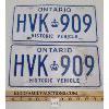 Image 1 : PAIR OF ONTARIO HISTORIC VEHICLE LICENSE PLATES 
