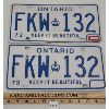 Image 1 : PAIR OF 1973 ONTARIO LICENSE PLATES 