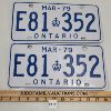 Image 1 : PAIR OF 1979 ONTARIO LICENSE PLATES 
