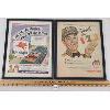 Image 1 : LOT OF 2 - FRAMED 1950's MOBILGAS AND TEXACO ADVERTISEMENTS 