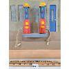 Image 2 :  CARVED 3-DIMENSIONAL FOLK ART - "VILLAGE AUTO GAS"