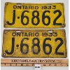 Image 1 : PAIR OF 1933 ONTARIO LICENSE PLATES