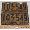 Image 1 : PAIR OF 1929 ONTARIO LICENSE PLATES