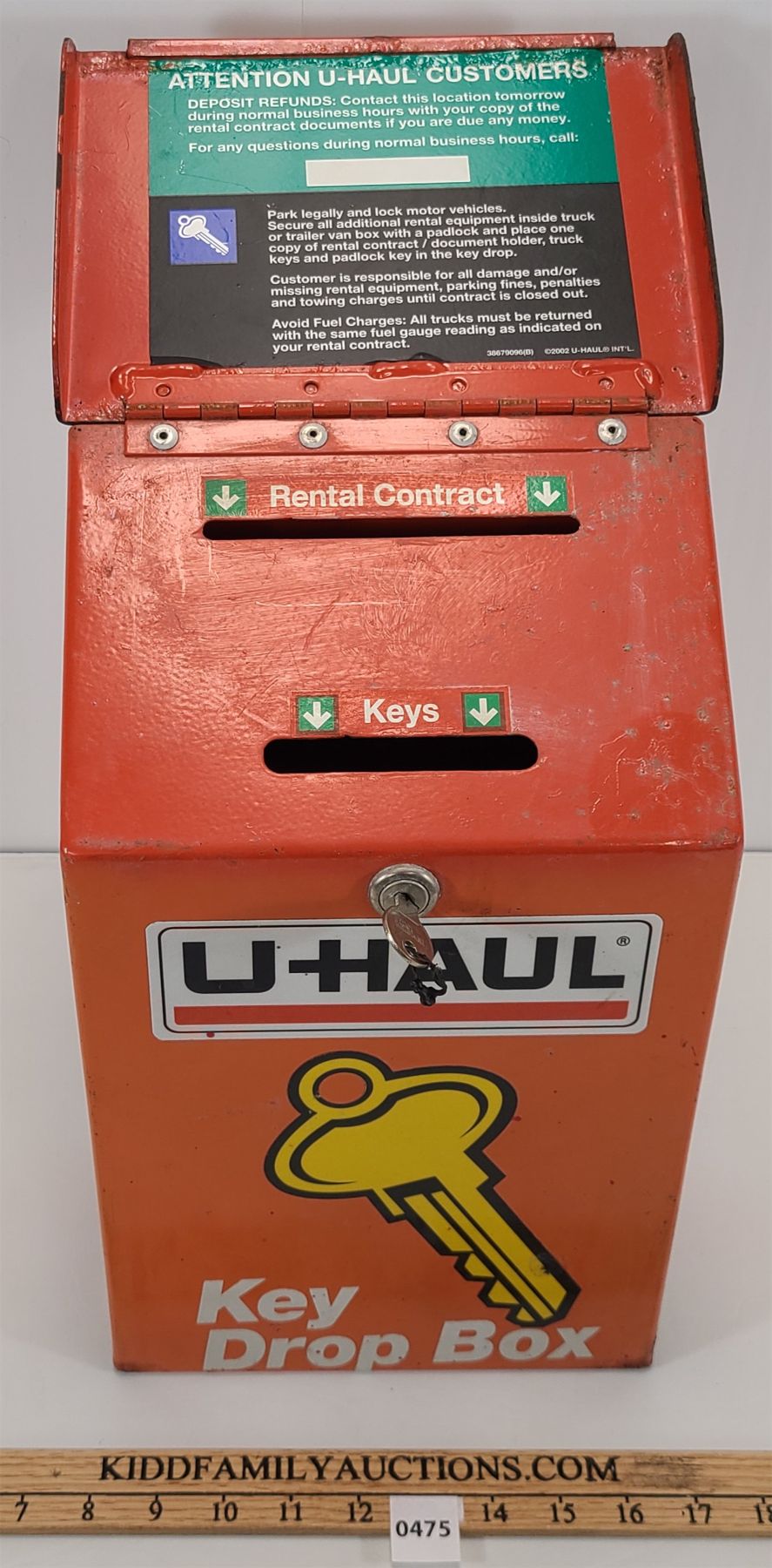 UHAUL KEY DROP BOX W KEY Uhaul key drop box w key