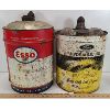 Image 1 : LOT OF 2 - ESSO 5 GAL OIL CAN & FORD 5 GAL HYDRAULIC OIL CAN