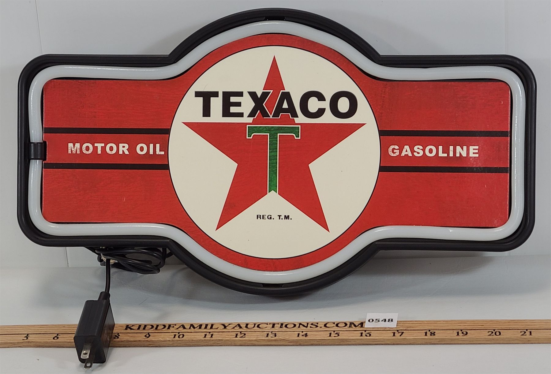 Texaco Gasoline Gas Neon Sign – 20x20 Inch – Real Glass – Handmade – AC 110V-240V – Bar Game Room Wall Art