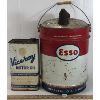 Image 1 : LOT OF 2 - ESSO 5 GAL AND VICEROY MOTOR OIL GAL CANS