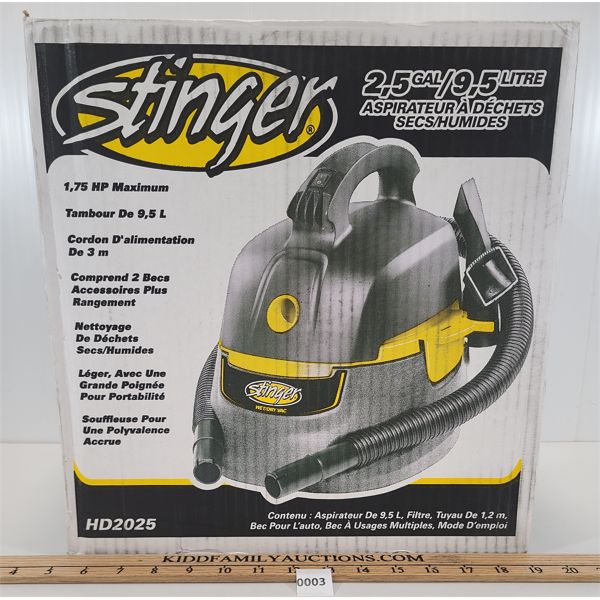 STINGER 2.5 GAL/9.5L WET & DRY VAC