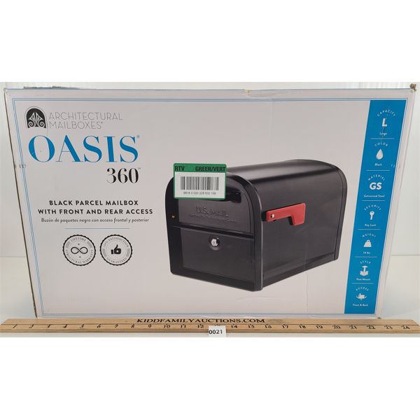 OASIS 360 BLACK PARCEL MAILBOX 