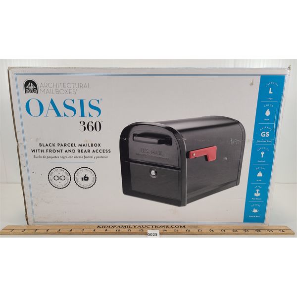 OASIS 360 BLACK PARCEL MAILBOX