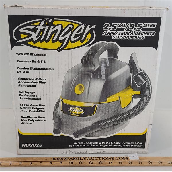 STINGER 2.5GAL/9.5L WET & DRY VAC