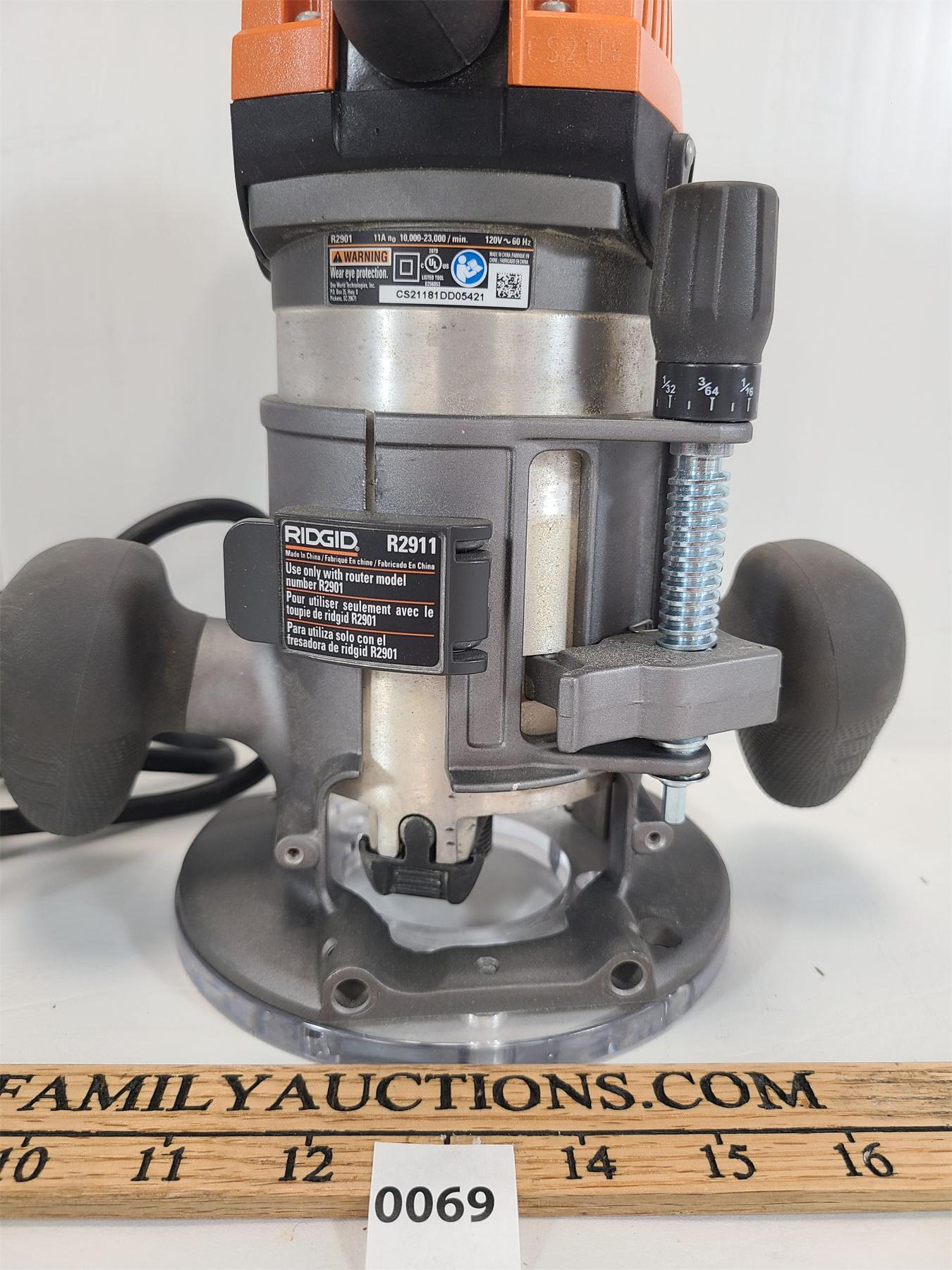 RIDGID CORDED 120V PLUNGE BASE ROUTER - R2911