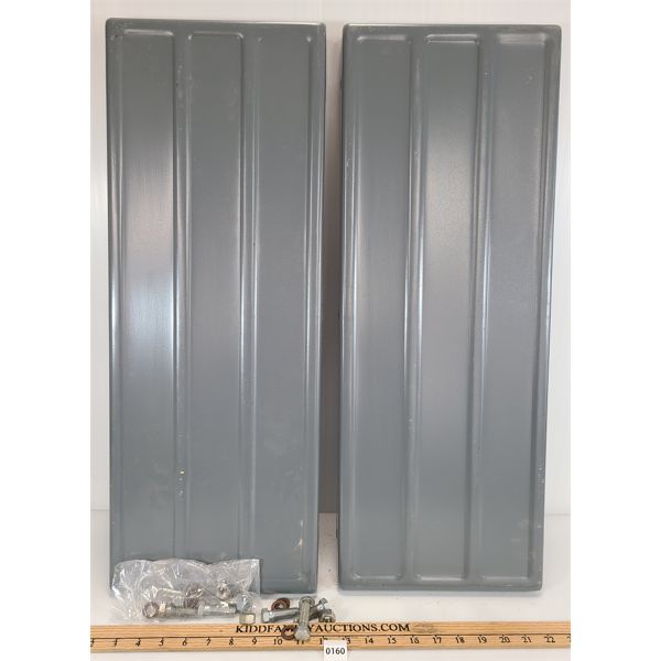 LOT OF 2 - HD STEEL SHELVES W/ HARDWARE