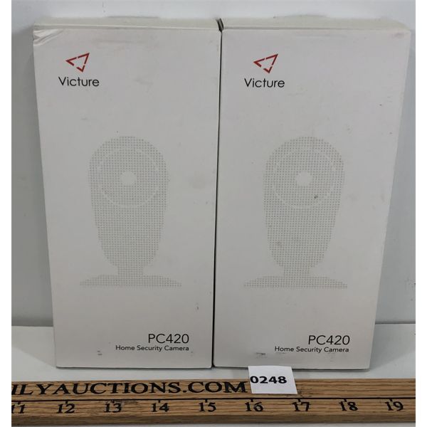 LOT OF 2 - VICTURE PC420 HOME SECURITY CAMERAS