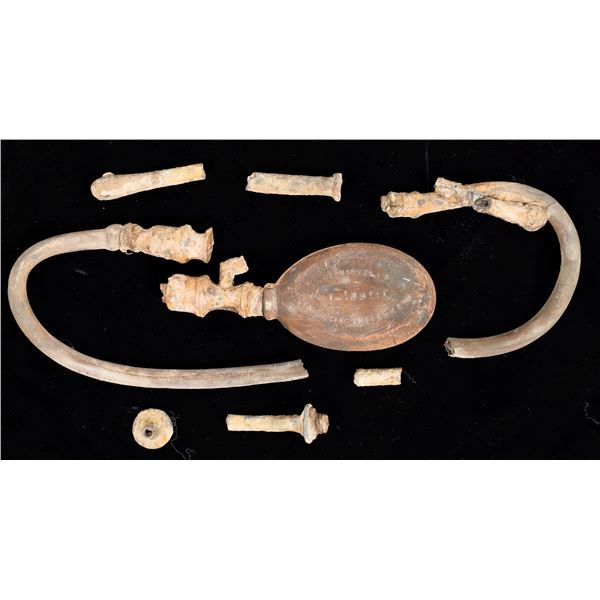 Dr. Mattson's Elastic Injection Instrument and Instructions, SS Central America Treasure [160975]