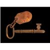 Image 2 : First Cabin Room Key with #30 on Brass Tag, S.S. Central America treasure [153305]