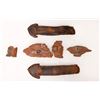 Image 1 : Leather Straps for Trunk (2) with a Piece of Wood, SS Central America Treasure [160831]