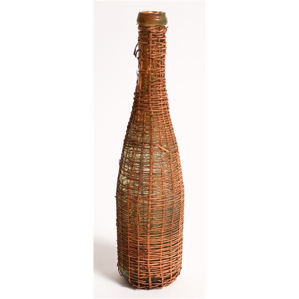 Wicker Covered Wine Bottle, SS Central America Treasure [160802]