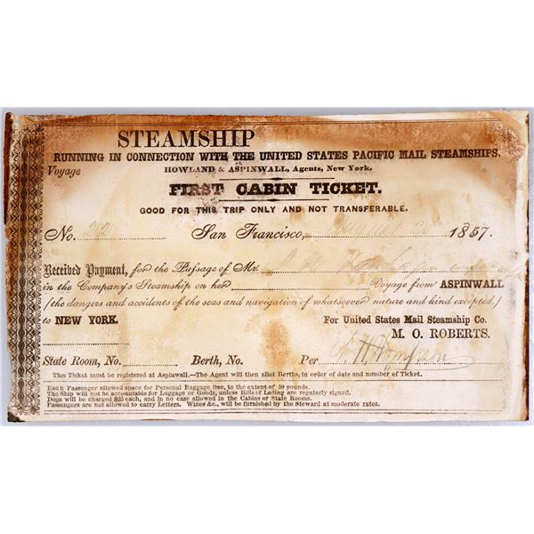 Passenger Receipt for I.N. Van Hagen and Wife, SSCA Treasure [150899]