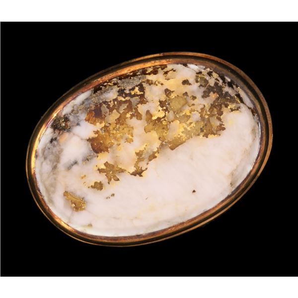 Gold-Quartz Pinback, S.S. Central America treasure [146638]