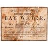 Image 1 : Wm. H. Keith Bay Water Label, Easton Trunk, SS Central America Treasure [161590]