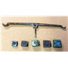 Image 1 : Portable Miner's Scale Balance Beam and Weights, S.S. Central America treasure [161600]