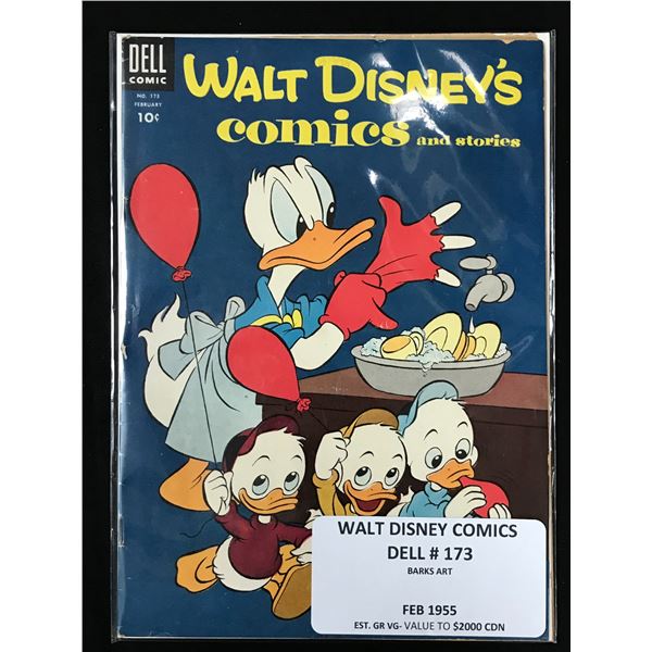 1955 DELL COMICS WALT DISNEY NO.173