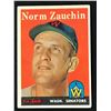 Image 1 : 1958 TOPPS BASEBALL NO. 422 NORM ZAUCHIN