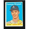 Image 1 : 1958 TOPPS BASEBALL NO. 139 GEORGE BRUNET