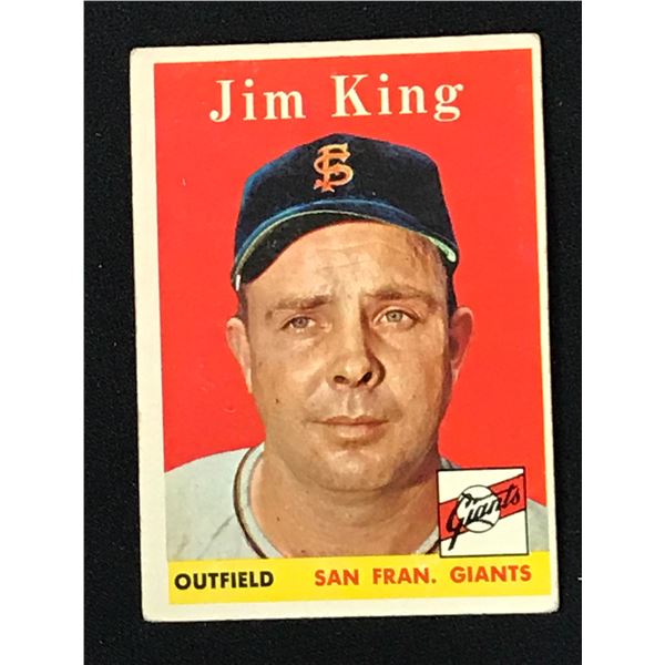 1958 TOPPS BASEBALL NO. 332 JIM KING