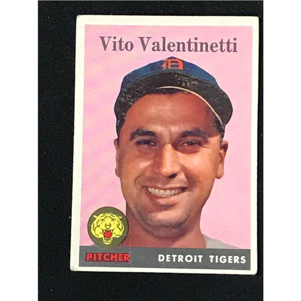 1958 TOPPS BASEBALL NO. 462 VITO VALENTINETTI