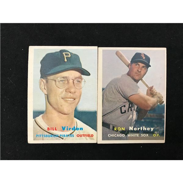 1957 TOPPS BASEBALL X 2 VIRDON/NORTHEY